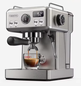 HiBREW 20Bar Semi Automatic Espresso Coffee Machine Temperature Adjustable 58mm Portafilter Cold/Hot Coffee Maker Metal CaseH10A