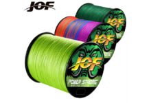 JOF four-strand braided PE fishing line for angling reels, 100m or 300m options