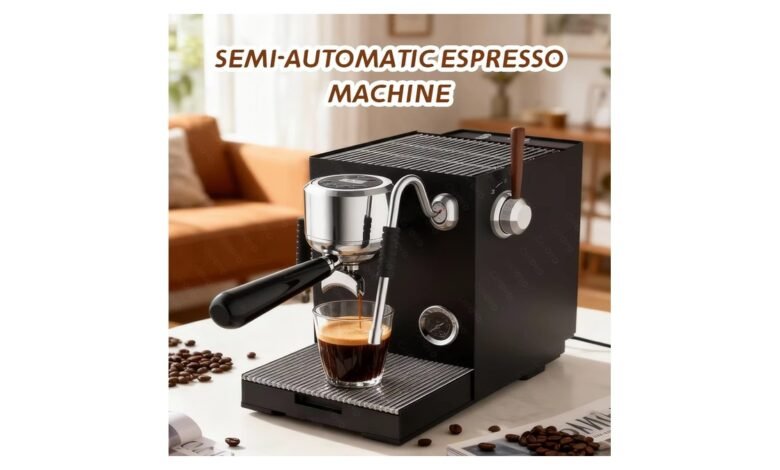 CAFOVO E120 semi-automatic espresso machine with OLED display