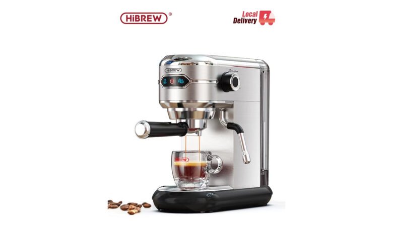 HiBREW H11 slim semi-automatic espresso machine for ground coffee and ESE pods