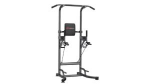 Adjustable Power Tower Pull-Up Bar and Dip Station for Home Gym