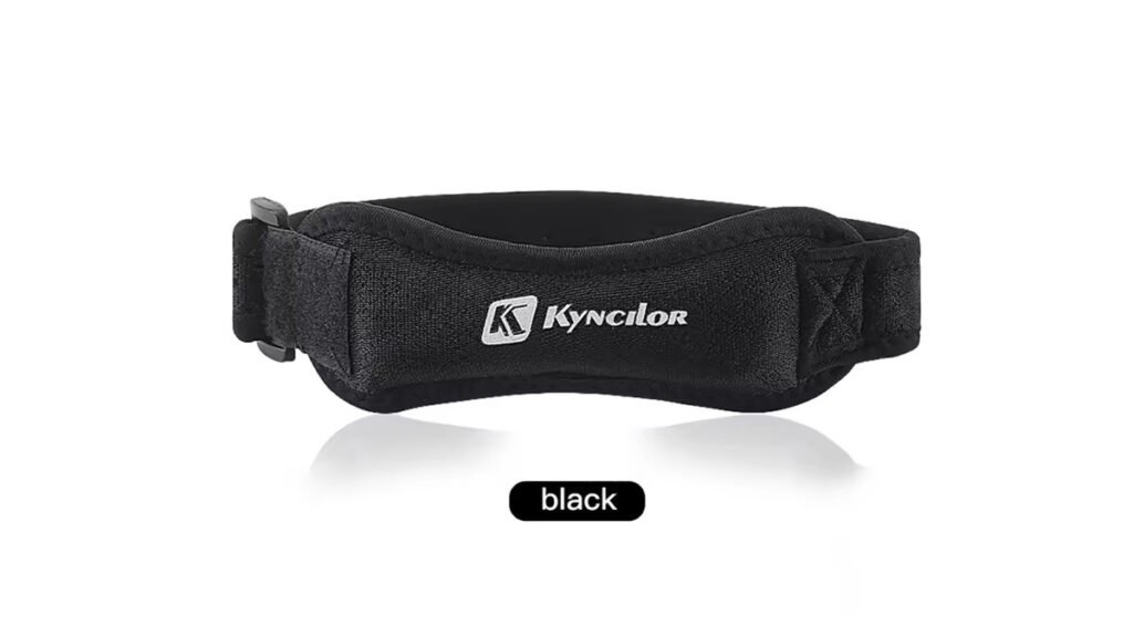 Adjustable patellar tendon strap designed to be worn below the kneecap during sport